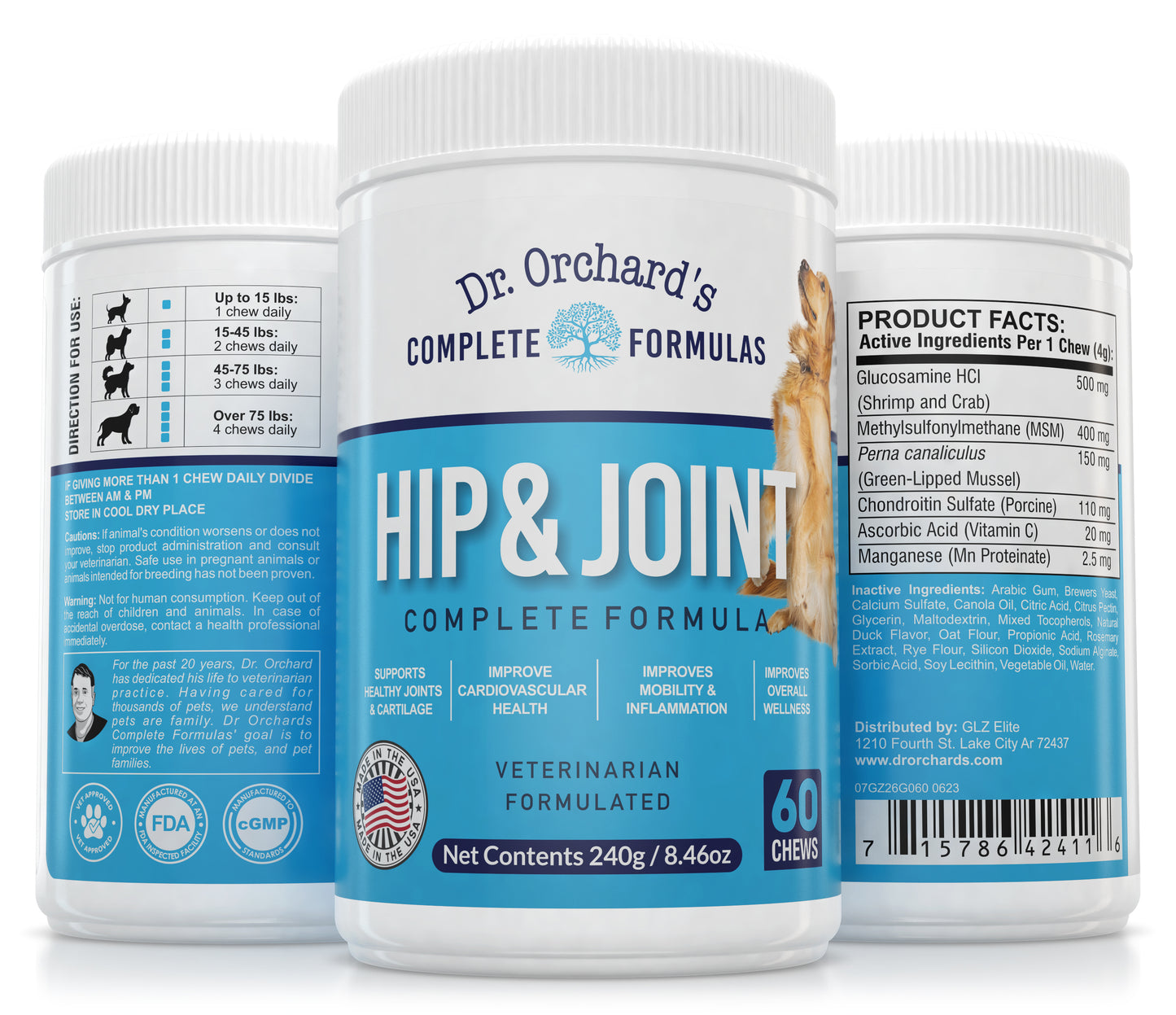 Dr. Orchards Advanced Hip & Joint Chews - Duck Flavor- (60ct)