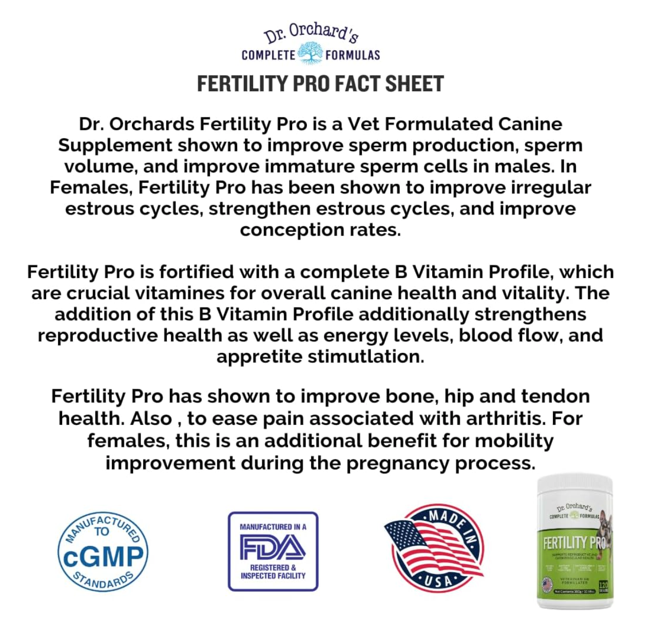 Dr. Orchards Fertility Pro  (120 Ct)